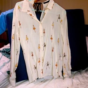 Zara Ballerina Design Women’s Blouse